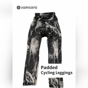 NWT Samsara Padded Cycling Leggings Marble High Waist Biker Activewear XXS